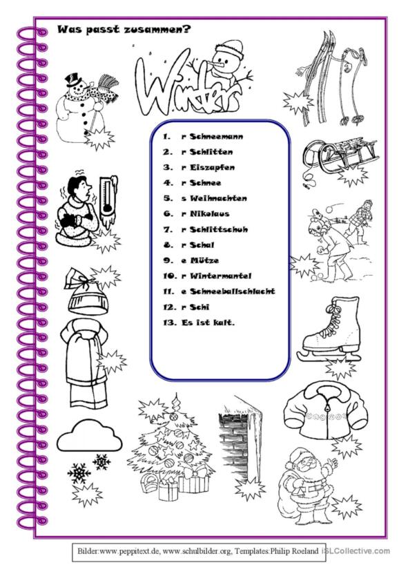 Winter Deutsch Daf Arbeitsbl Tter Pdf Doc