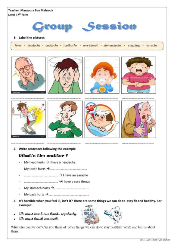 25 Ailments English ESL Worksheets Pdf Doc