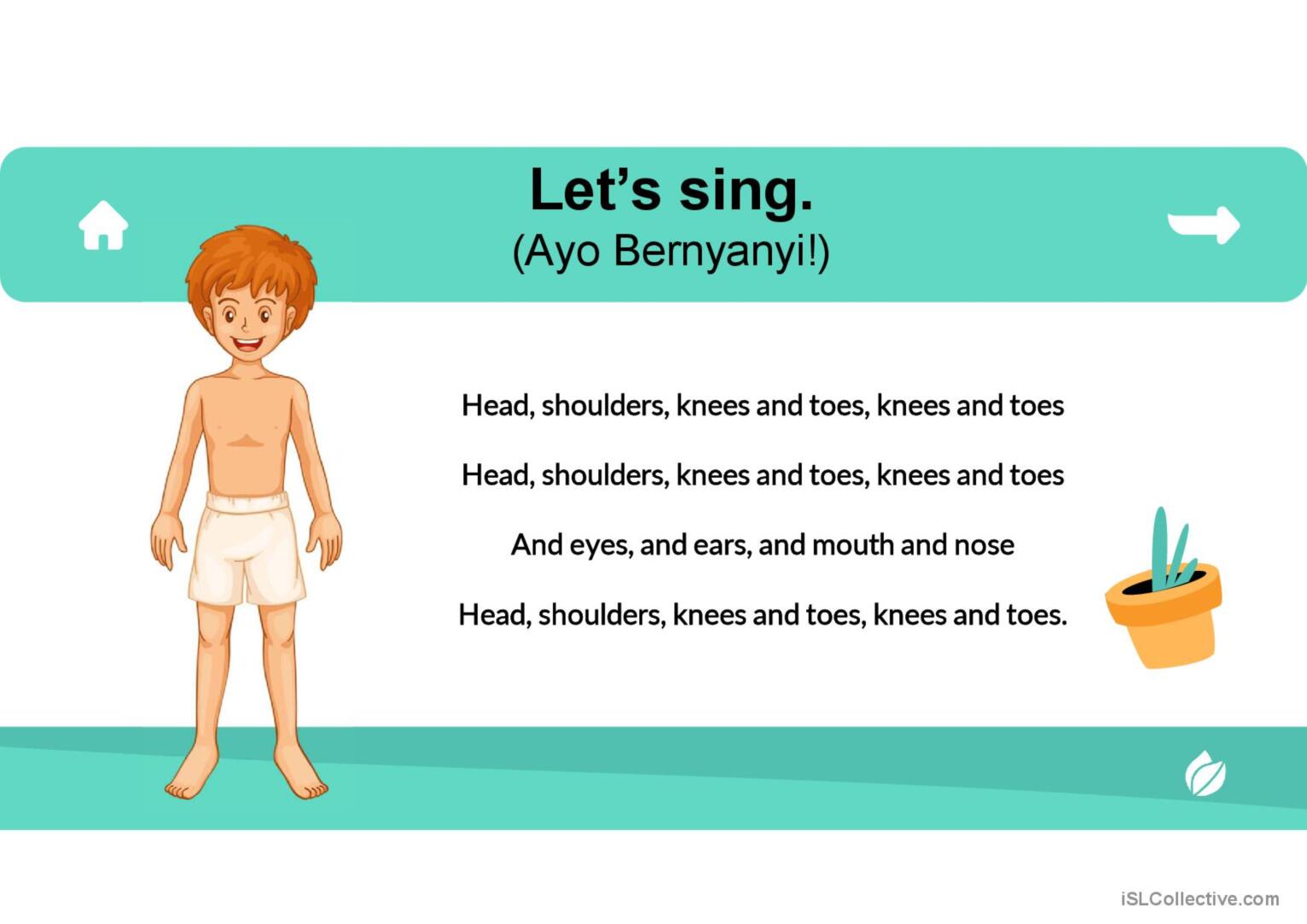 Parts Of Body Vocabulary Flashcards English Esl Powerpoints