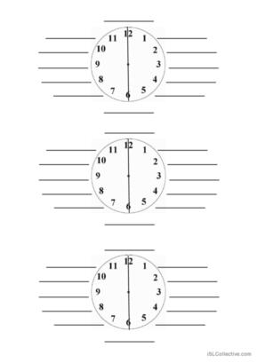 What time is it? - Pupil sheet