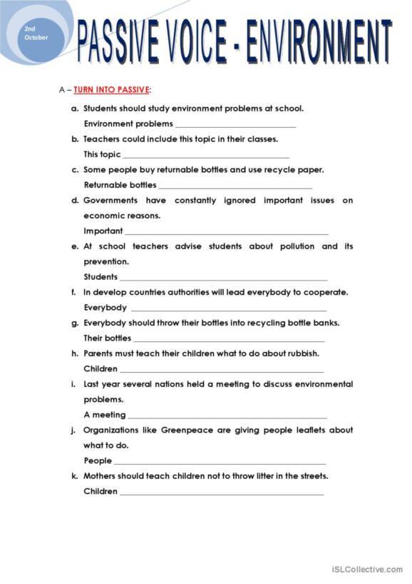 552 Passive voice English ESL worksheets pdf & doc