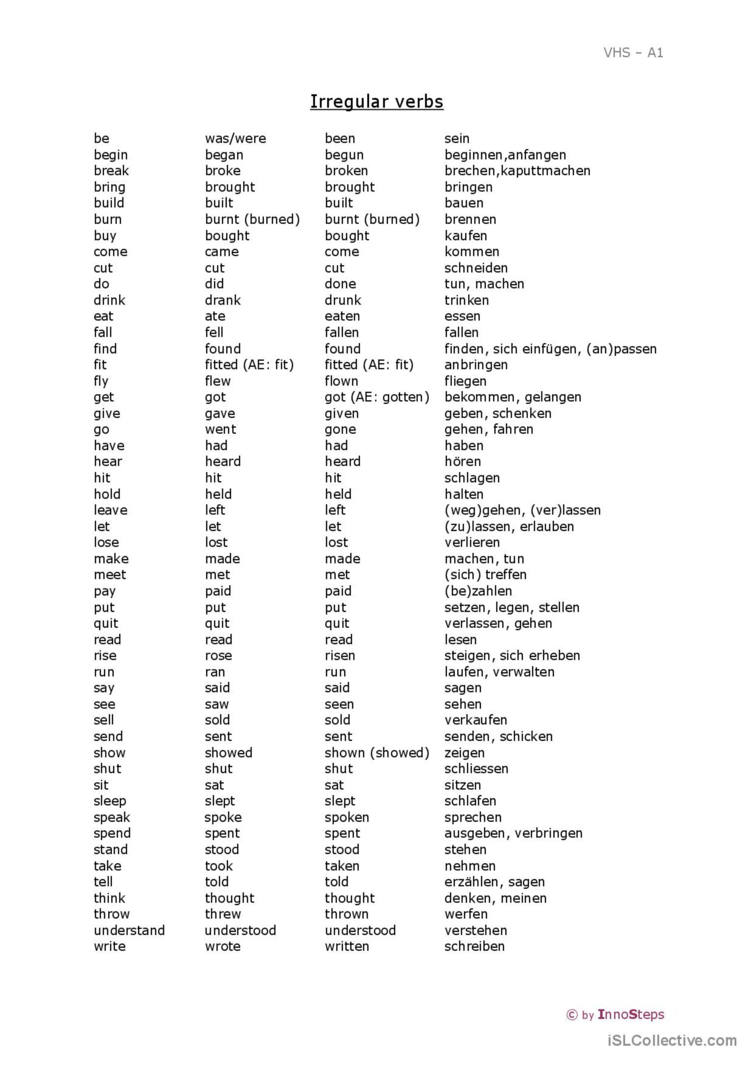 Guide Question Words + Irregular Ver…: English ESL worksheets pdf & doc