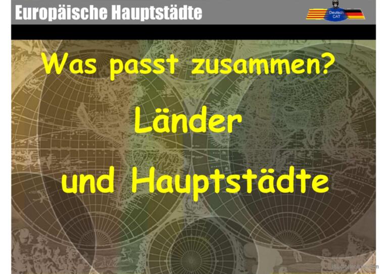 Länder, Hauptstädte und Sprachen