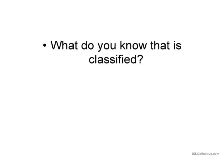 Biology classification