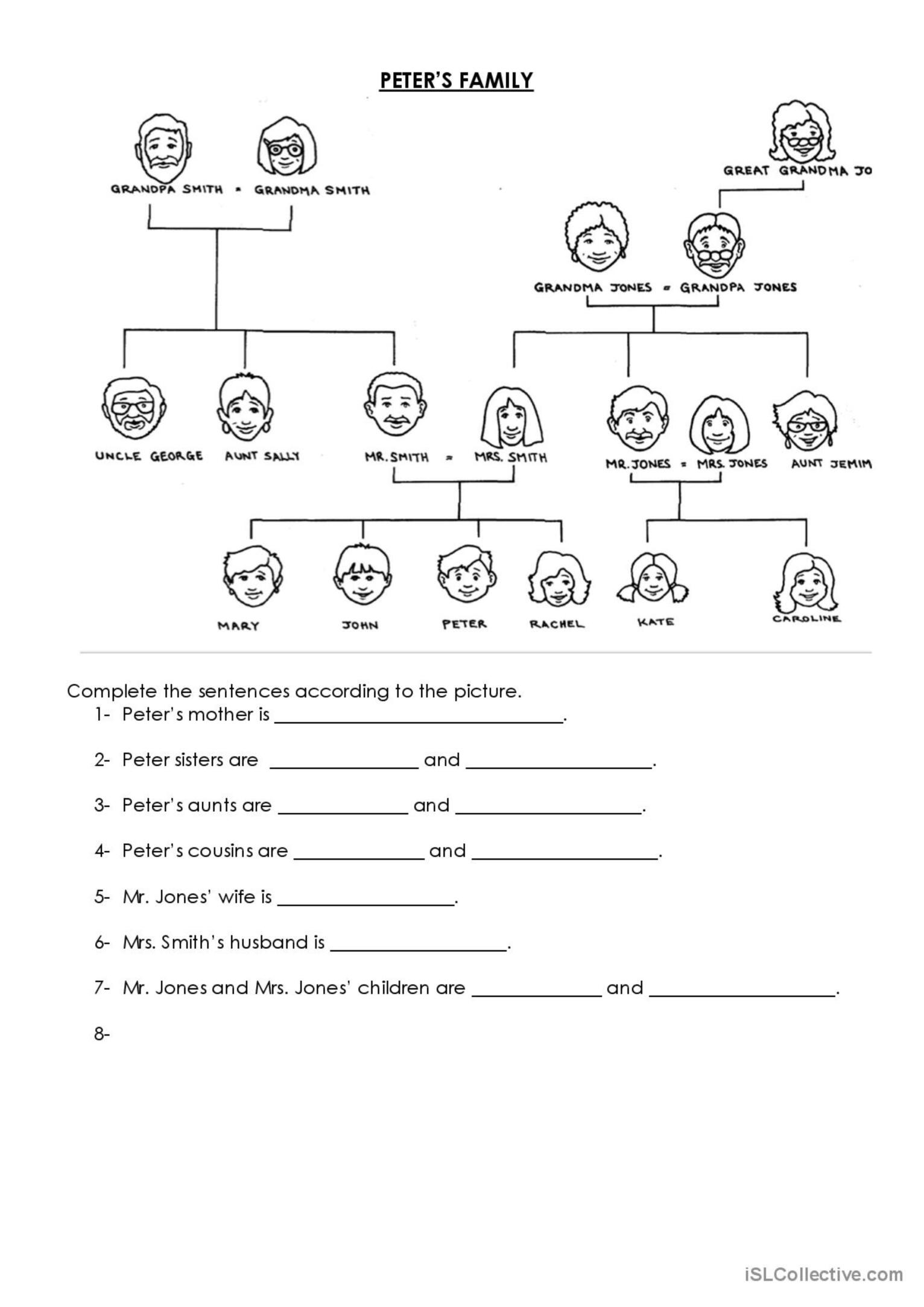 Family Members English ESL Worksheets Pdf Doc