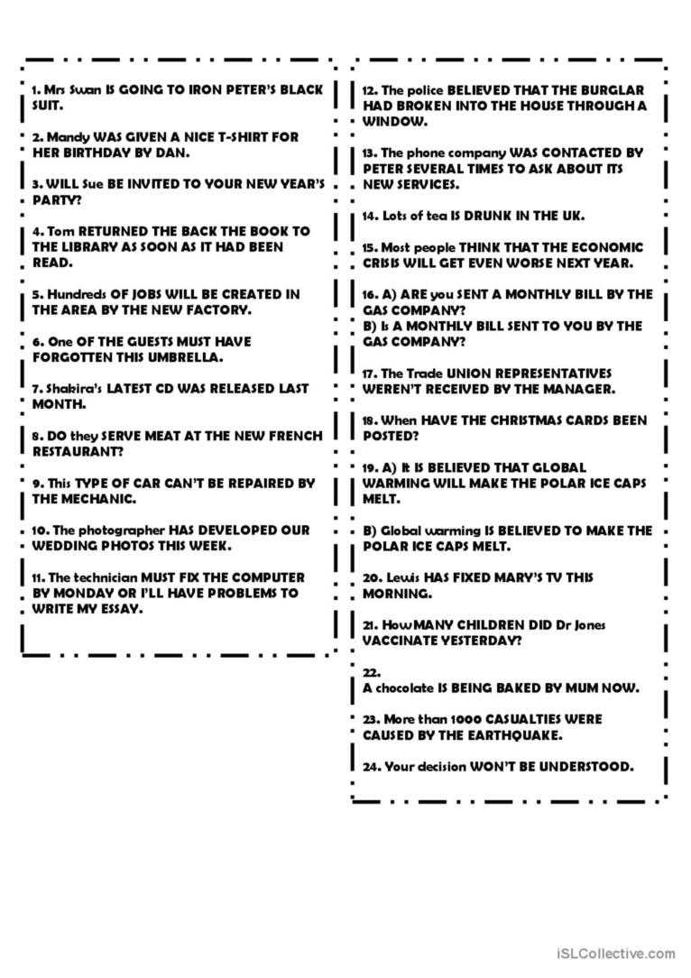 Active & passive voice