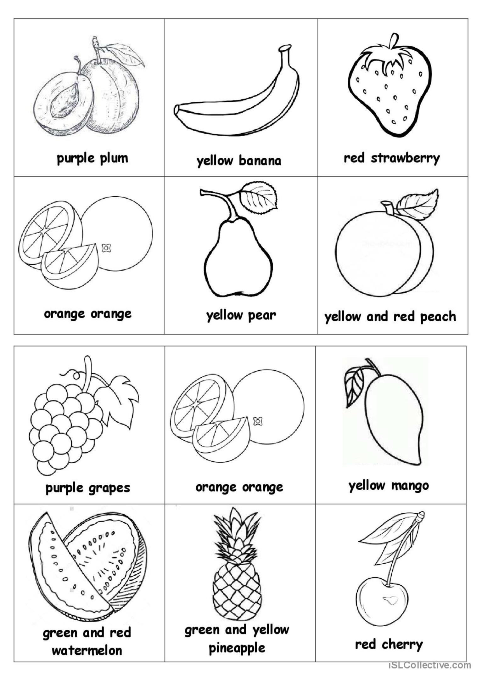 Fruit bingo vocabulary flashcards an…: English ESL worksheets pdf & doc