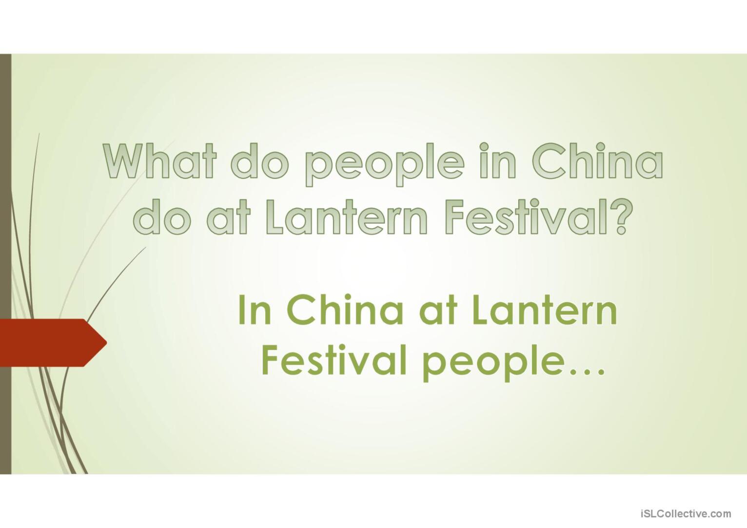 Lantern Festival - What do people Do…: English ESL powerpoints